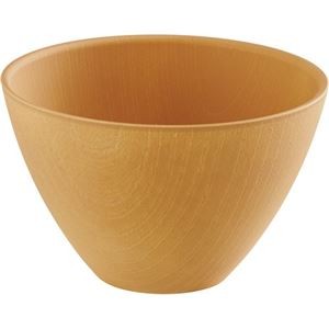 (まとめ) サンライフ 木目スープボウル ナチュラル 1パック(5個) 【×3セット】