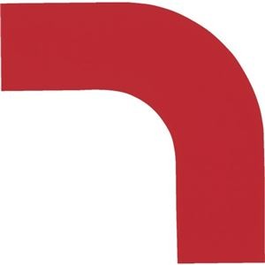 (まとめ) 日本緑十字社 コーナー用ガードテープ(50mm幅用) 赤 屋内用 150024 1パック(10枚) 【×3セット】