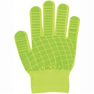 (まとめ) 福徳産業 CuCuRa(キュキュラ) すべり止め付軍手 ライトグリーン 1双 【×30セット】