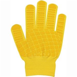 (まとめ) 福徳産業 CuCuRa(キュキュラ) すべり止め付軍手 イエロー 1双 【×30セット】