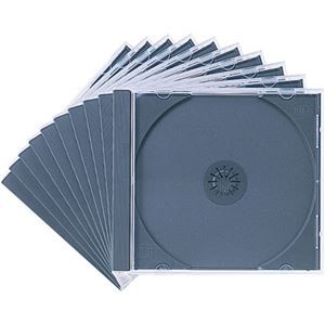 (まとめ) サンワサプライ Blu-ray・DVD・CDケース ブラック FCD-PN10BKN 1パック(10枚) 【×10セット】
