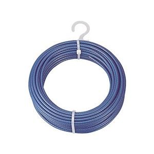 (まとめ) TRUSCO PVC被覆メッキ付ワイヤーロープ 3mm×30m CWP-3S30 1巻 【×3セット】