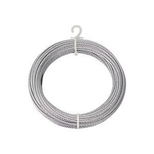 (まとめ) TRUSCO メッキ付ワイヤロープ Φ6mm×20m CWM-6S20 1本 【×3セット】