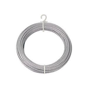 (まとめ) TRUSCO メッキ付ワイヤロープ 6mm×10m CWM-6S10 1巻 【×5セット】