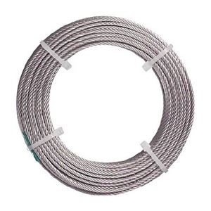 (まとめ) TRUSCO ナイロン被覆ステンレスワイヤロープ 1.5mm×5m CWC-15S5 1巻 【×5セット】