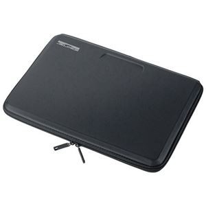 (まとめ) サンワサプライ セミハードPCインナーケース 13.3型ワイド対応 ブラック IN-EVA1301BK 1個 【×3セット】