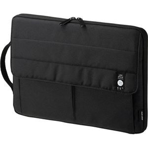(まとめ) サンワサプライ カジュアルPCインナーケース 11.6型ワイド対応 ブラック IN-CA11BK 1個 【×3セット】