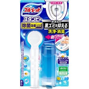 (まとめ) 小林製薬 ブルーレット スタンピー 除菌効果プラス 本体 フレッシュコットンの香り 1個 【×50セット】