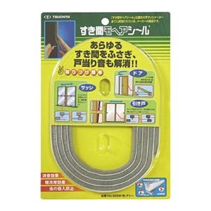 (まとめ) 槌屋 すき間モヘヤシール グレー 6mm×6mm×2m NO6060-GR 1巻 【×20セット】