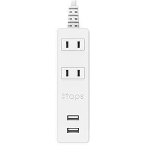 (まとめ) トップランドUSB付きコンセント 2個口タップ 1.5m TPA15-WT 1個 【×5セット】
