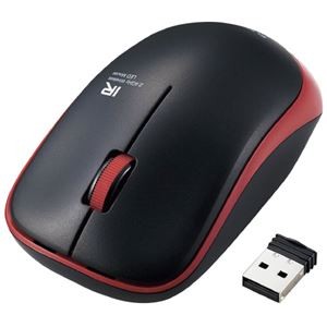 エレコム 抗菌 ワイヤレスIRマウス レッド M-IR07DRKRD