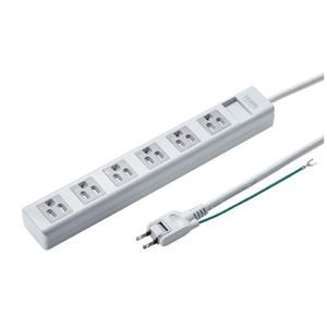 サンワサプライ シャッタータップ 6個口 5m ホワイト TAP-SH3650MG