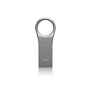 (まとめ) シリコンパワー USBメモリー 64GB シルバーグレー SP064GBUF2F80V1S 【×5セット】