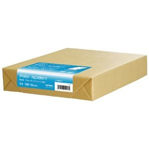 (まとめ) 長門屋商店 撥水紙 A4薄口 500枚 白 ナ-WR001V 【×5セット】
