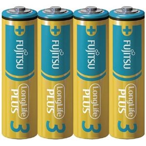(まとめ) 富士通 乾電池 LongLifePlus 単3形 4本 LR6LP(4S) 【×15セット】