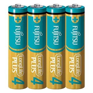 (まとめ) 富士通 乾電池 LongLifePlus 単4形 4本 LR03LP(4S) 【×15セット】