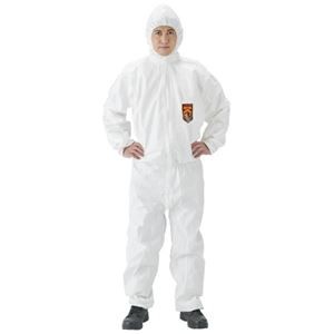 (まとめ) 日本製紙クレシア クリーンガードA40ツナギ服 M 9791080 【×5セット】