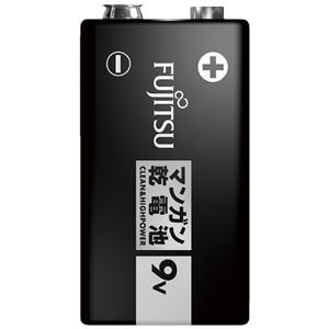 (まとめ) 富士通 マンガン乾電池 9V形 1本入 【×15セット】