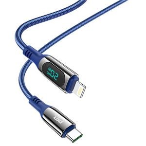 JTT hoco S51ディスプレイケーブルPD20W Type-C to iOS ブルー S51-DISPTL-BL