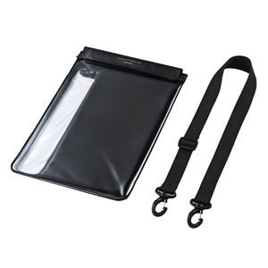 サンワサプライ タブレット防水防塵ケース(スタンド付き・ショルダーベルト付き・10.1型) PDA-TABWPST10BK