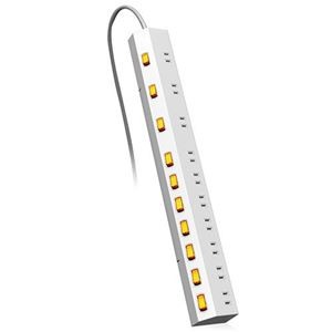 【5個セット】エレコム 延長コード 電源タップ 2P 10個口 回転 個別スイッチ 2.5m 雷サージ ほこりシャッター付 ホワイト T-K7A-21025WHX5