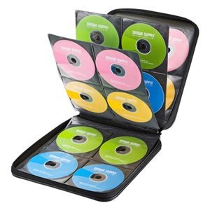 サンワサプライ DVD・CDセミハードケース(160枚収納・ブラック) FCD-WL160BK