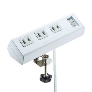 サンワサプライ 便利タップ(クランプ固定式) TAP-B53W