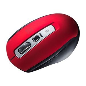 サンワサプライ Bluetooth 5.0 ブルーLEDマウス MA-BTBL162R レッド