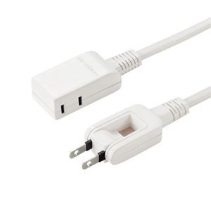 【まとめ】 サンワサプライ マイクロタップ 2個口 1m ホワイト TAP-M61W 【×2セット】