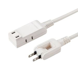 【まとめ】 サンワサプライ マイクロタップ 3個口 1m ホワイト TAP-M71W 【×2セット】