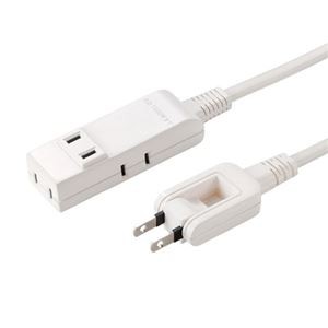 【まとめ】 サンワサプライ マイクロタップ 4個口 0.2m ホワイト TAP-M802W 【×2セット】
