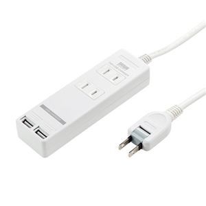 サンワサプライ USBシャッター付きタップ TAP-B110USH-3W