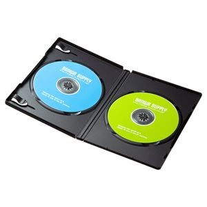 サンワサプライ DVDトールケース(2枚収納・30枚セット・ブラック) DVD-TN2-30BKN