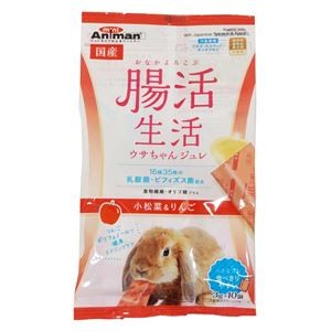(まとめ) miniAniman 腸活生活 ウサちゃんジュレ 小松菜＆りんご 3g×10個 【×12セット】 (ペット用品)