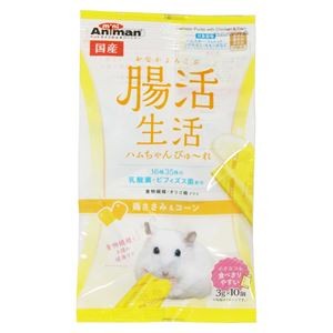 (まとめ) miniAniman 腸活生活 ハムちゃんぴゅ～れ 鶏ささみ＆コーン 3g×10個 【×12セット】 (ペット用品)