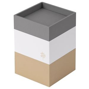 (まとめ) 紙製卓上小物入れ [ココバコ] ボックスタイプ ベージュ KBK-101-BE 【×2セット】