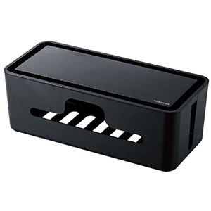 エレコム スタンド付きケーブルボックス 小 ブラック EKC-BOX003BK