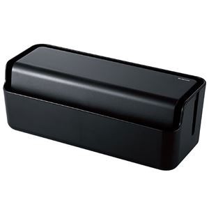エレコム スタンド付きケーブルボックス 大 ブラック EKC-BOX004BK