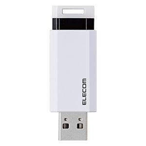 エレコム USB3.1(Gen1)対応 ノック式USBメモリ ホワイト MF-PKU3128GWH