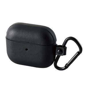 エレコム AirPods (第3世代)用カラビナ付きソフトレザーケース ブラック AVA-AP3PLC2BK
