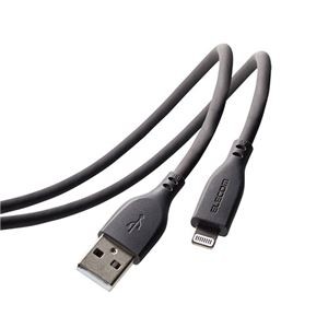 エレコム なめらかLightningケーブル 1.0m グレー MPA-UALSS10GY