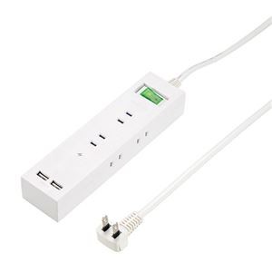 YAZAWA 3方向から挿せる6個口USBタップ ホワイト H6BK8122UWH