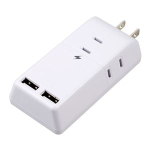YAZAWA 雷ガード付トリプルタップ 3AC+2USB2.4A ホワイト H6TK5002UWH