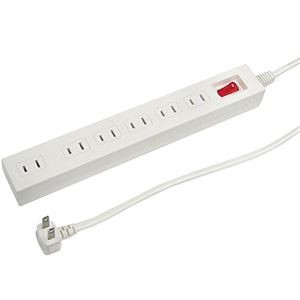 (まとめ) YAZAWA 集中スイッチ付節電タップ 6個口 2m 白 Y02612WH 【×3セット】