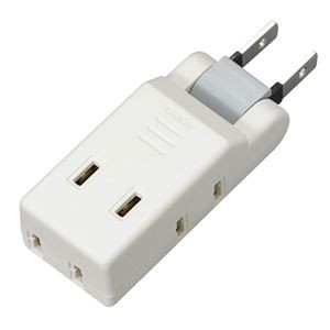 (まとめ) YAZAWA 極小コーナータップ 4個口 ホワイト Y02CM400WH 【×3セット】