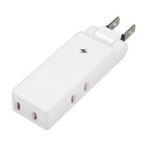 (まとめ) YAZAWA 雷ガード付極小コーナータップ 3個口 ホワイト Y02CMK300WH 【×3セット】