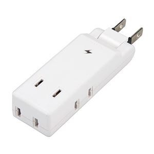 (まとめ) YAZAWA 雷ガード付極小コーナータップ 4個口 ホワイト Y02CMK400WH 【×3セット】