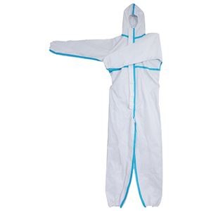 (まとめ) 川西工業 不織布 防護服SF Lサイズ 【×5セット】