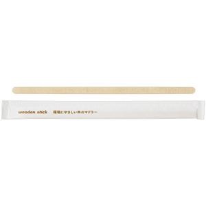 （まとめ）やなぎプロダクツ 紙完封木製マドラー165mm Y-212 1パック(100本)【×10セット】