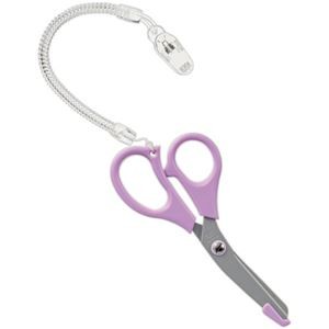 （まとめ）ティティメディカル ナーイスはさみ 左利き用 パープル 1本【×5セット】